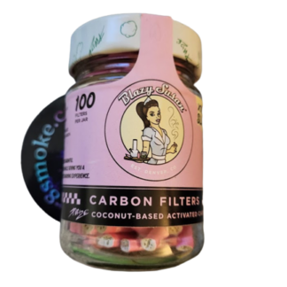 Pink Activated Charcoal Filter Tips | Xtra Slim | 100ct Jar