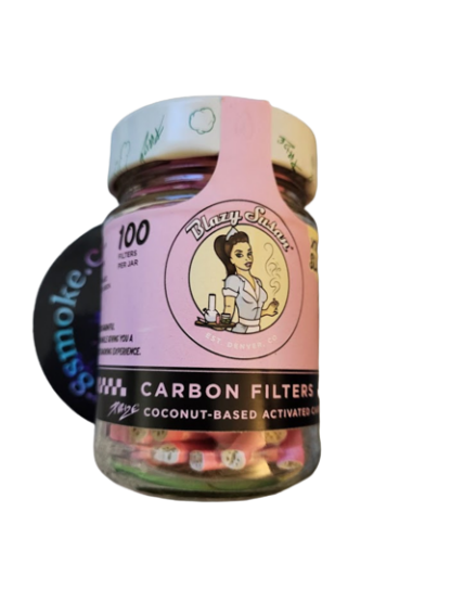 Pink Activated Charcoal Filter Tips | Xtra Slim | 100ct Jar