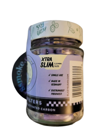 Purple Activated Charcoal Filter Tips | Xtra Slim | 100ct Jar